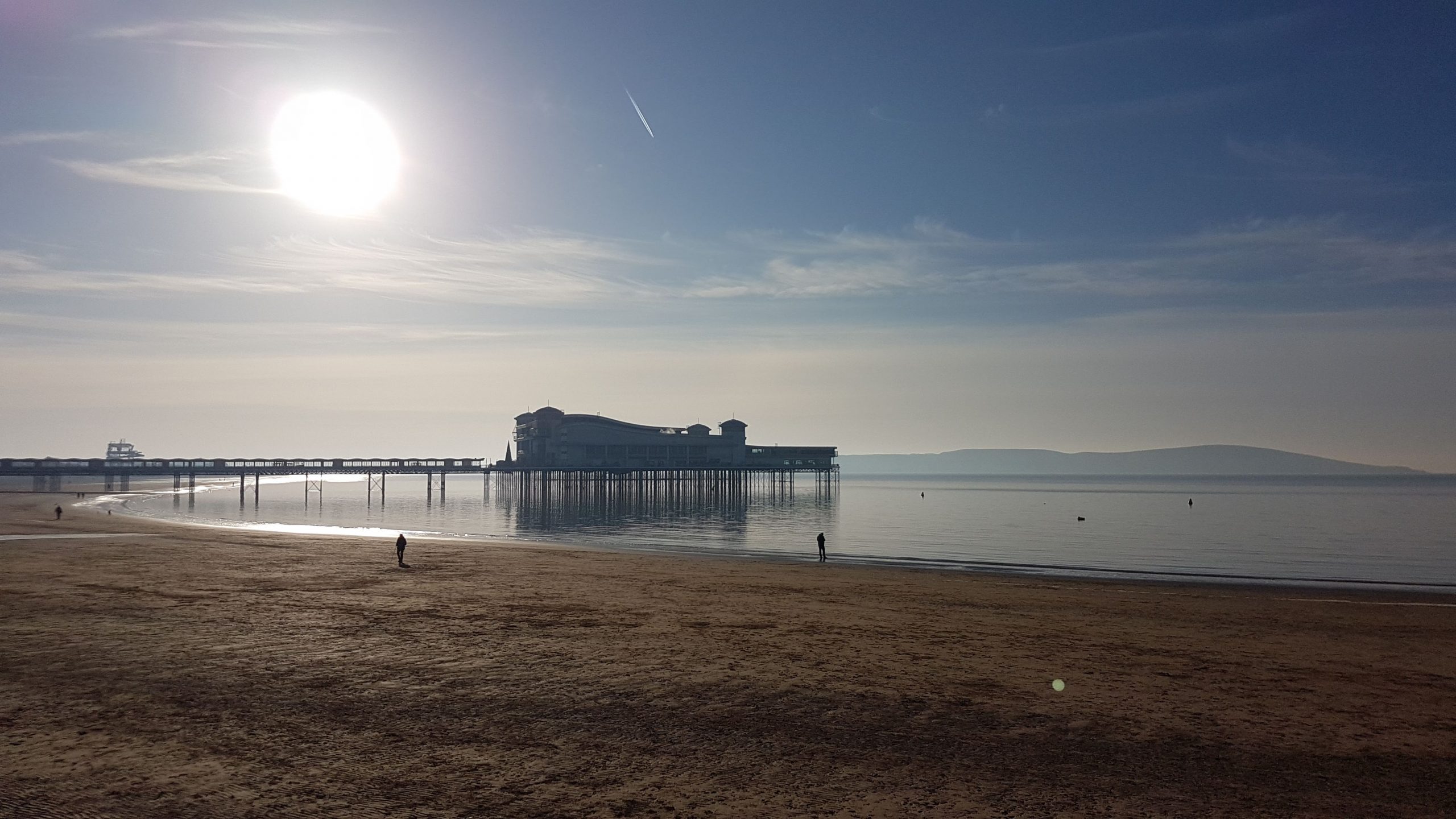 Weston super mare Seafront sunset picture