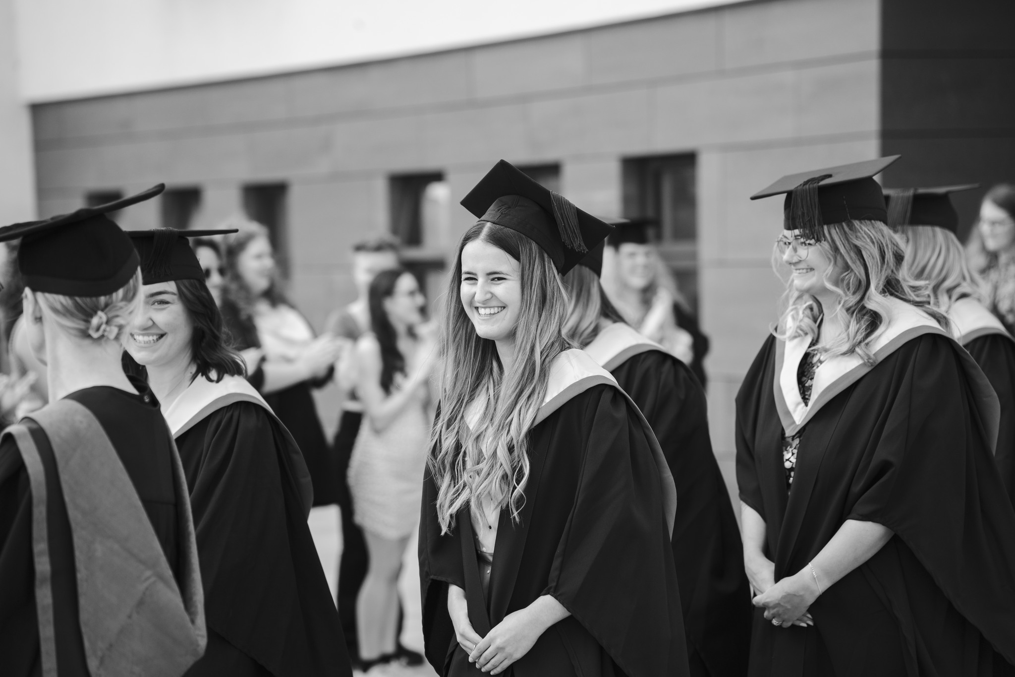 Graduates walking in procession